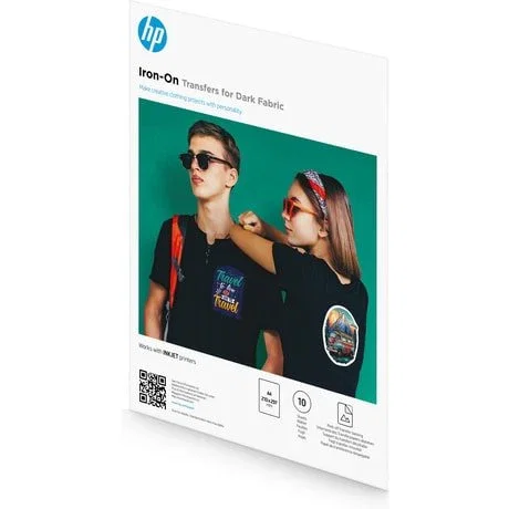Hp Transferencias para planchar para tejidos oscuros A4 (210 x 297 mm) 10 hojas Hp Transferencias para planchar para tejidos oscuros A4 (210 x 297 mm) 10 hojas