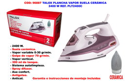 TALOX Plancha de Vapor con Suela Cerámica 2400 W
