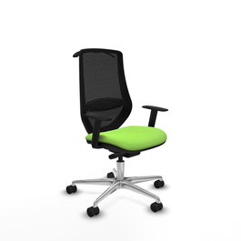 PIQUERAS Y CRESPO Silla de oficina Mardos con mecanismo Sincro/Traslack, Pistacho y Negro