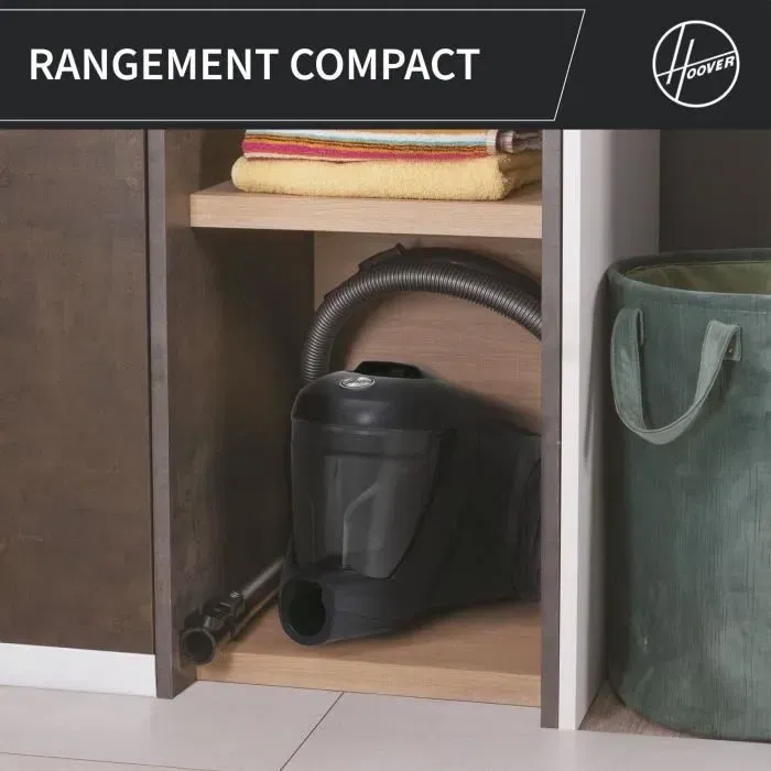 Hoover Aspirador de Bidón sin Bolsa HP321PAF - 850 W - 75 dBA - 2 L - Gris Hoover Aspirador de Bidón sin Bolsa HP321PAF - 850 W - 75 dBA - 2 L - Gris