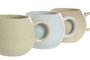 DKD Home Decor Mug Moderno Jiahua 26 510ml Gres Esmaltado Verde Azul Beige 12x9x15cm Apto Microondas Lavavajillas