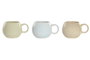 DKD Home Decor Set de Tazas de Café de Gres Esmaltado JIAHUA 26, Surtido de 3 Colores