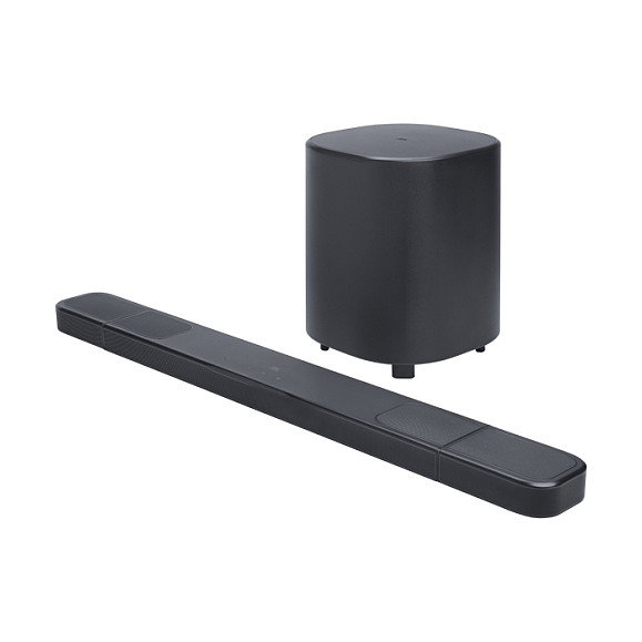 JBL Bar 1000 MK2 7.1.4-Kanal Soundbar mit abnehmbaren Lautsprechern, Subwoofer, Dolby Atmos, DTS:X, 960W, Bluetooth, WLAN, Schwarz