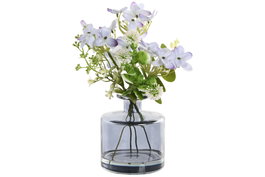 DKD Home Decor Planta de Cristal Lila y Azul Marino