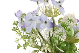 DKD Home Decor Planta Lila Azul Marino 18 x 25 x 18 cm (4 Unidades)