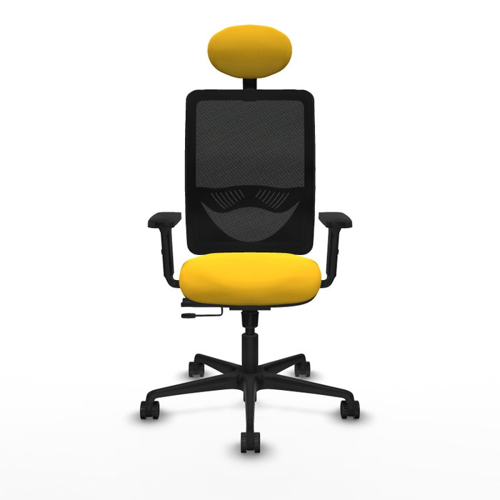 PIQUERAS Y CRESPO Silla de oficina Zulema con mecanismo Sincro/Traslack, Amarillo y Negro PIQUERAS Y CRESPO Silla de oficina Zulema con mecanismo Sincro/Traslack, Amarillo y Negro