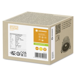 LEDVANCE Foco LED empotrable 8W 680Lm 3000K 36º IP44/IP20 Regulable Black