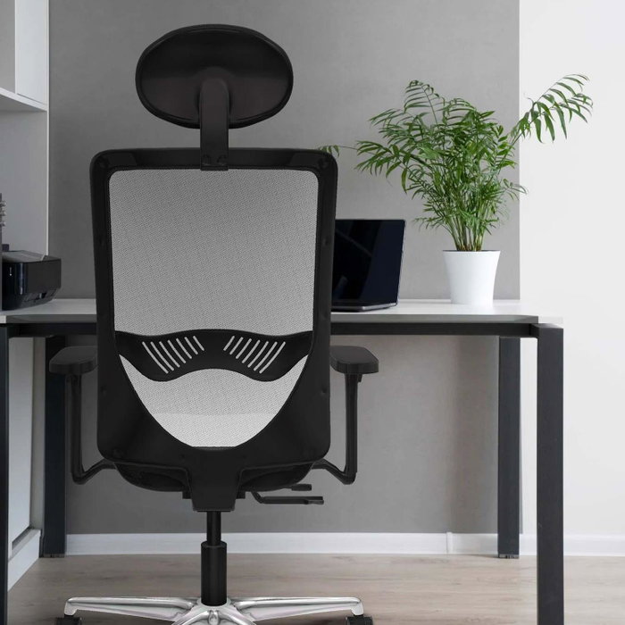 PIQUERAS Y CRESPO Silla de oficina Zulema con mecanismo Sincro/Traslack, Turquesa y Gris