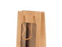 Kinvara Bolsa Vino Kraft Cuadrada Asa 36x12.5x1 cm Papel Carton (Set de 48)