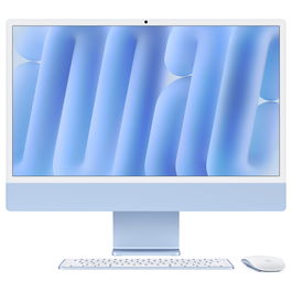 Apple iMac 24" Retina 4.5K (Pantalla 24 Pulgadas) - Procesador M4 con CPU de 10 Núcleos y GPU de 10 Núcleos, 16 GB RAM, 256 GB SSD, Color Azul