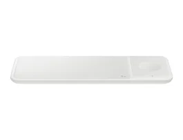 Samsung Wireless Charger Trio Cargador Inalámbrico Blanco para Auriculares, Smartphone y Reloj Inteligente con USB