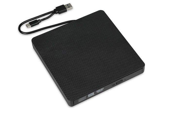 iBox IED03 Unidad de Disco Óptico Externa DVD±RW Negro - Bandeja, USB 3.2 Gen 1, Compatible con Sobremesa y Portátil, Graba y Lee CD/DVD