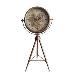 DKD Home Decor Reloj de Pie en Metal y Cristal Dorado