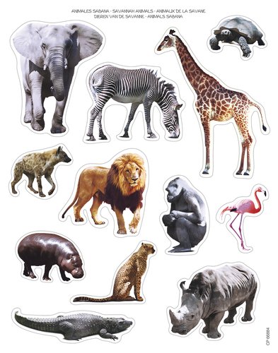 APLI Gomets Animales Sabana Removibles - Set de 5 bolsas APLI Gomets Animales Sabana Removibles - Set de 5 bolsas