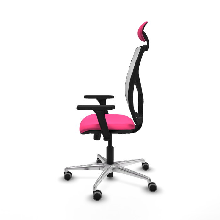 PIQUERAS Y CRESPO Silla de oficina Motilla Rosa y Blanca con Mecanismo Sincro PIQUERAS Y CRESPO Silla de oficina Motilla Rosa y Blanca con Mecanismo Sincro