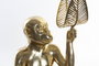 DKD Home Decor Figura de Mono Hoja Dorado en Resina y Metal