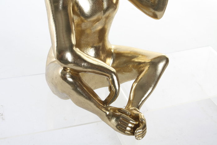 DKD Home Decor Figura de Mono Hoja Dorado en Resina y Metal