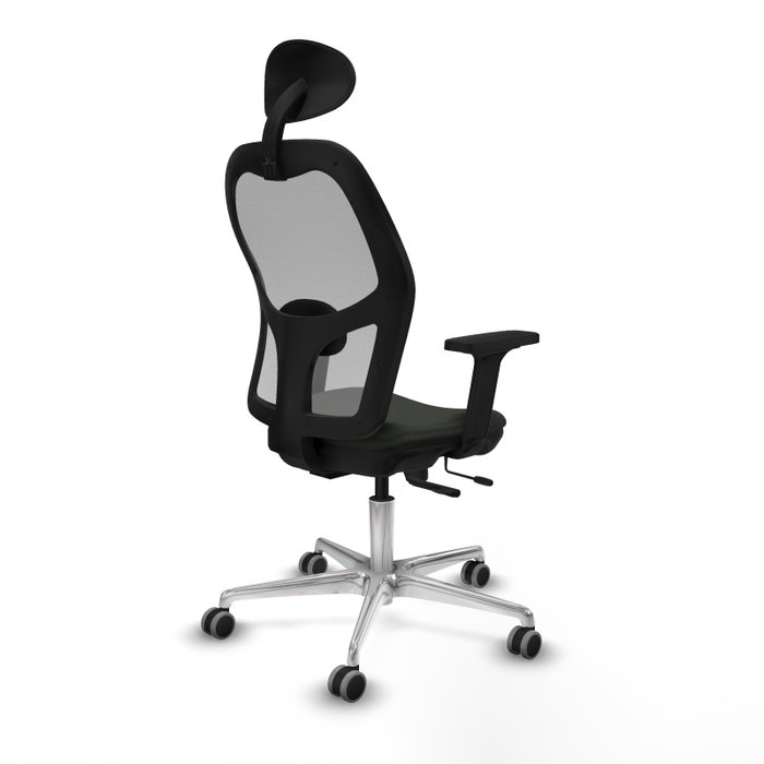 PIQUERAS Y CRESPO Silla de oficina Jorquera con mecanismo Sincro/Traslack, Negro/Gris