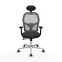 PIQUERAS Y CRESPO Silla de oficina Jorquera con mecanismo Sincro/Traslack, Negro/Gris
