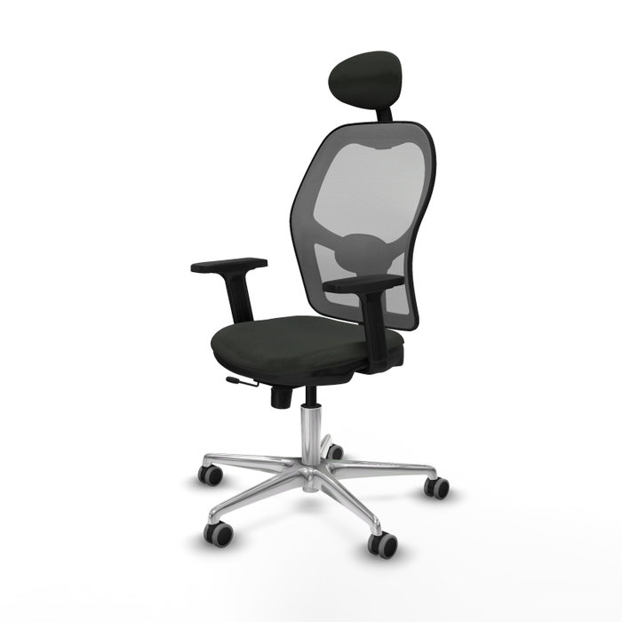 PIQUERAS Y CRESPO Silla de oficina Jorquera con mecanismo Sincro/Traslack, Negro/Gris