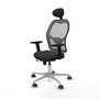 PIQUERAS Y CRESPO Silla de oficina Jorquera con mecanismo Sincro/Traslack, Negro/Gris