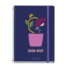 Agenda Escolar (2026-27) Miquelrius Teen Espiral Tapa Extra Con Goma Plus 4º 154X215 S/V Apais. Flower Pot