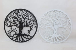 DKD Home Decor Decoración de Pared Metal Sol y Luna 100x100 cm Surtido de 2