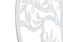 DKD Home Decor Decoración Pared Sol Luna Metal Negro Blanco 100 x 100 cm (2 Unidades)