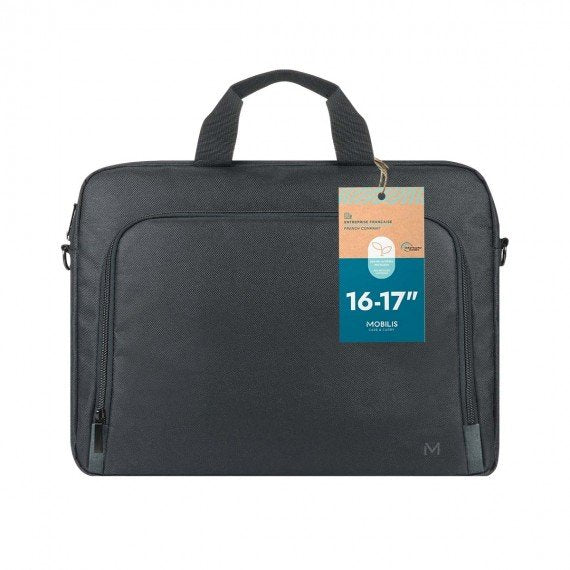 Mobilis 003074 Maletín para Portátil 43.2 cm (17") Tirante para Hombro, Poliéster Reciclado, Negro