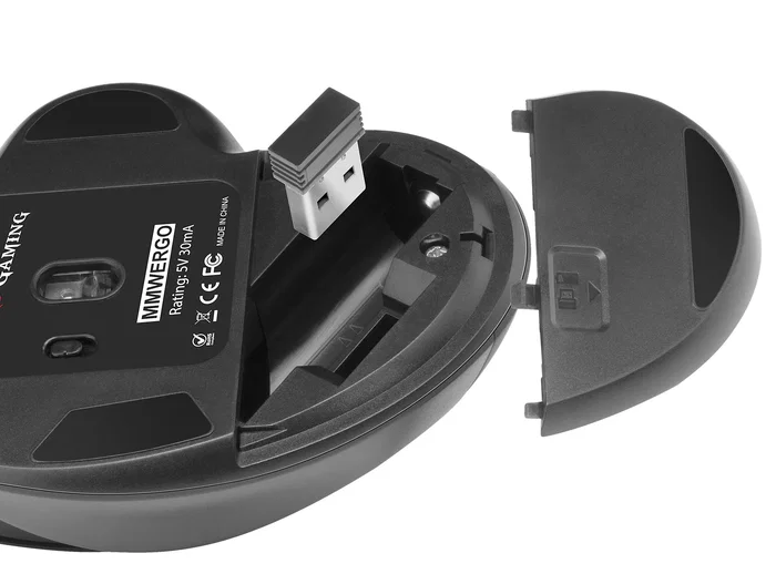 Mars Gaming MMWERGO - Ratón Gaming Inalámbrico para Mano Derecha, Switches Mecánicos Kailh, Sensor Óptico 3200 DPI, Compatible con PC, Mac, PS5, PS4, Xbox