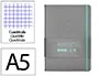 Antartik Cuaderno A5 Tapa Dura Hojas Cuadriculadas Gris y Turquesa 100 Hojas 80gr FSC