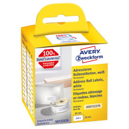AVERY Zweckform Rollos de etiquetas blancas 89,0 x 28,0 mm