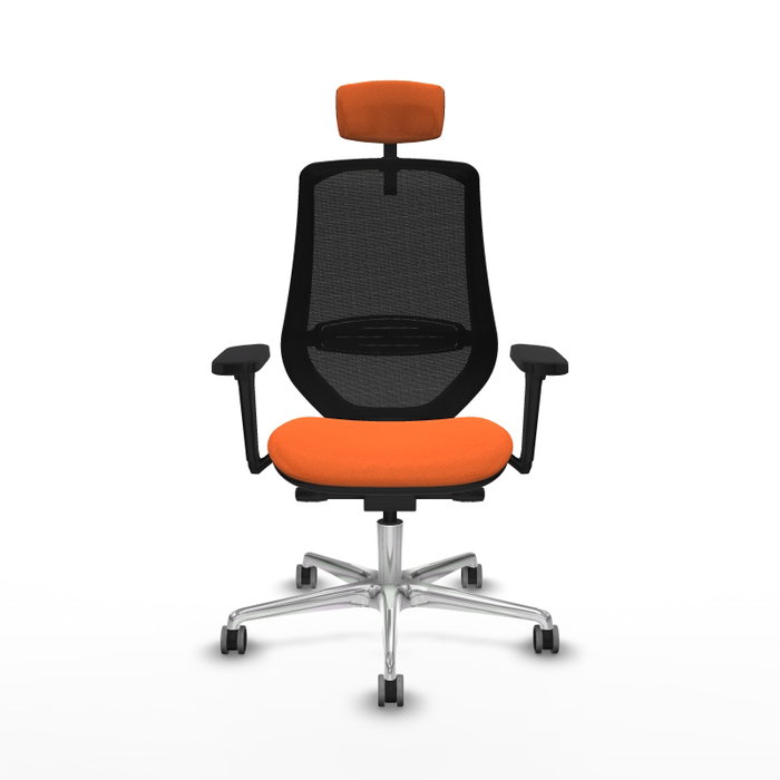 PIQUERAS Y CRESPO Silla de oficina Mardos Naranja y Negro con Mecanismo Sincro/Traslack