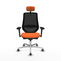 PIQUERAS Y CRESPO Silla de oficina Mardos Naranja y Negro con Mecanismo Sincro/Traslack