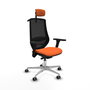 PIQUERAS Y CRESPO Silla de oficina Mardos Naranja y Negro con Mecanismo Sincro/Traslack