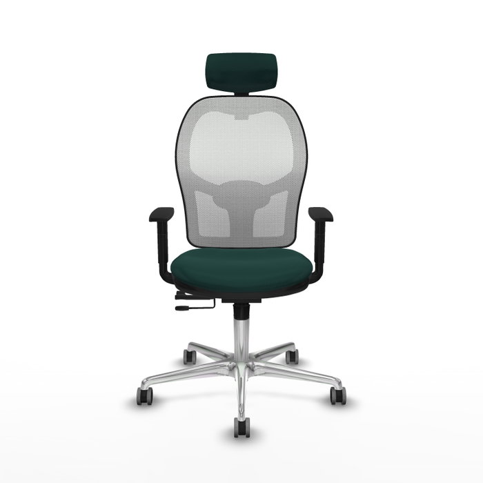 PIQUERAS Y CRESPO Silla de oficina Jorquera Verde botella y Blanco PIQUERAS Y CRESPO Silla de oficina Jorquera Verde botella y Blanco