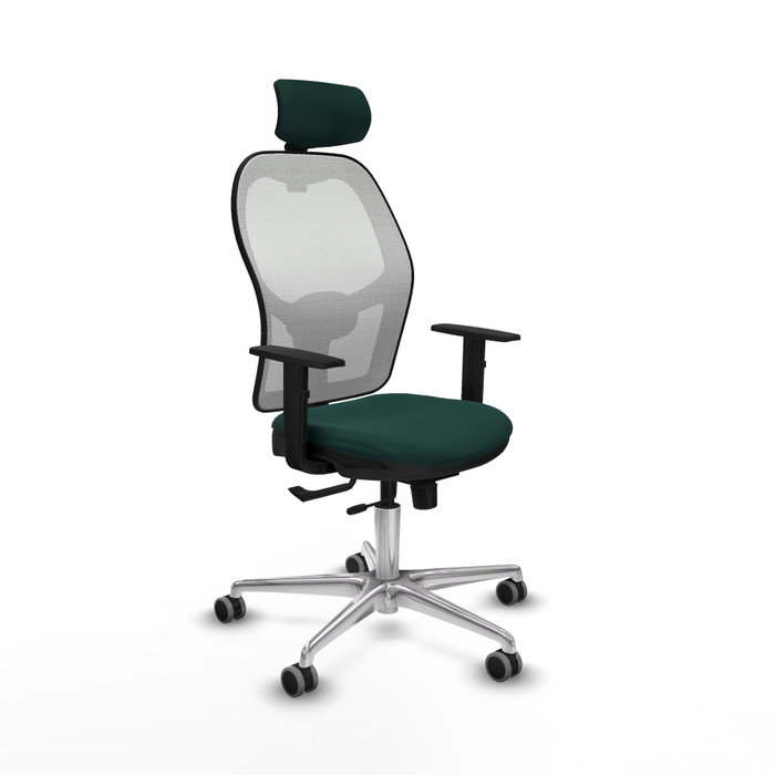 PIQUERAS Y CRESPO Silla de oficina Jorquera Verde botella y Blanco PIQUERAS Y CRESPO Silla de oficina Jorquera Verde botella y Blanco