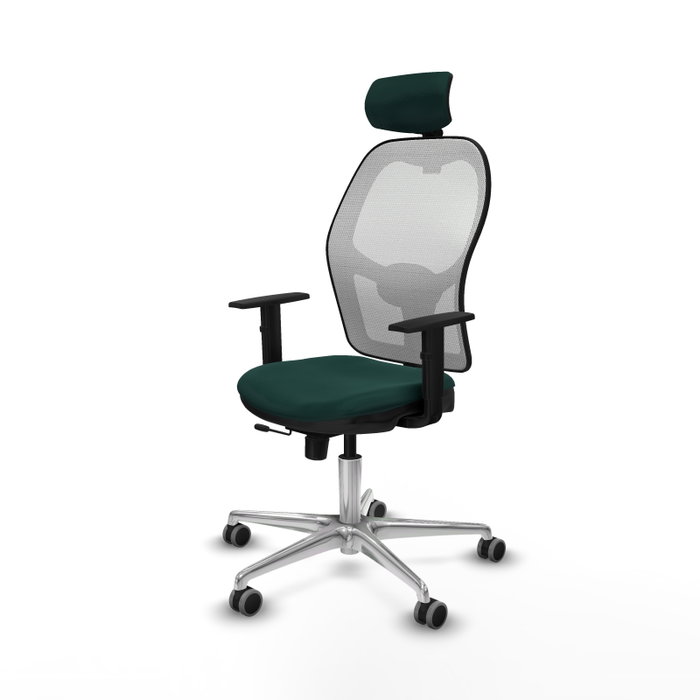 PIQUERAS Y CRESPO Silla de oficina Jorquera Verde botella y Blanco PIQUERAS Y CRESPO Silla de oficina Jorquera Verde botella y Blanco