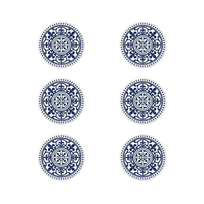 Summa Set de 6 Platos Llanos Giralda Azul 26 cm Summa Set de 6 Platos Llanos Giralda Azul 26 cm