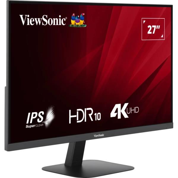 Viewsonic VA2708 - Monitor LED 27 Pulgadas 4K UHD (3840x2160), Panel IPS, HDR10, 60Hz, 4ms, HDMI, DisplayPort, VESA Compatible