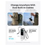 Anker Power Bank 25000 mAh 165W 3x USB-C 100W 1x USB-A Smart Display Cables Integrados Plata