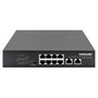 Intellinet 561402 Switch Gigabit Ethernet PoE+ de 8 puertos con 2 puertos de enlace ascendente RJ45 Gigabit