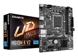 GIGABYTE H610M K V2 Placa base para Intel 14ª Gen, DDR5, M.2 NVMe PCIe 3.0 x4, LAN GbE, USB 3.2 Gen 1, Factor de Forma Micro ATX