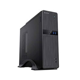 Unykach 2011 Caja de Ordenador Micro ATX con Fuente de Alimentación 450W Incluida, Negro, USB 3.0 y Tipo-C, 4 Ranuras de Expansión