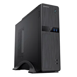 UNYKA Caja de Sobremesa UK2011 Micro-ATX/Mini-ITX Negra con Fuente SFX 450W Incluida - 2x USB 3.0, 2x USB Type-C, 4 Bahías, Soporte Vertical - Referencia 52112