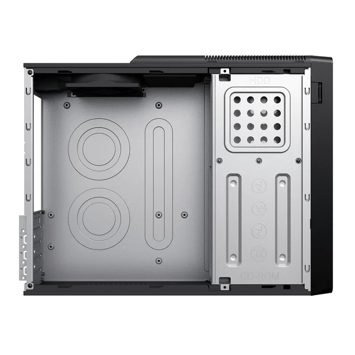 UNYKA Caja de Sobremesa UK2011 Micro-ATX/Mini-ITX Negra con Fuente SFX 450W Incluida - 2x USB 3.0, 2x USB Type-C, 4 Bahías, Soporte Vertical - Referencia 52112