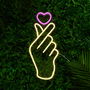 Home Deco Factory Deco Neón LED USB Mano Corazón
