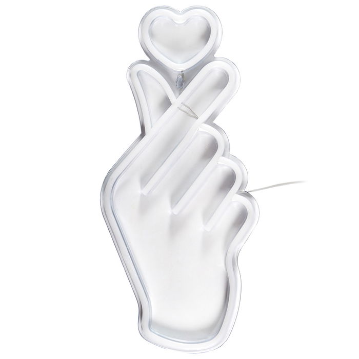 Home Deco Factory Deco Neón LED USB Mano Corazón