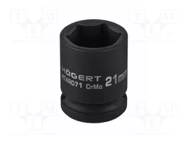 HÖGERT TECHNIK Vaso de percusión HEX 21mm 1/2 de perfil corto