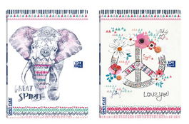 Libreta Grapada Oxford School Openflex Boho Chic A4 48H Horizontal (Set de 10)